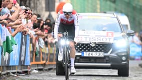 Wesley Kreder lors du contre-la-montre du Tor d'Italie (1ere étape), le 7 mai 2022