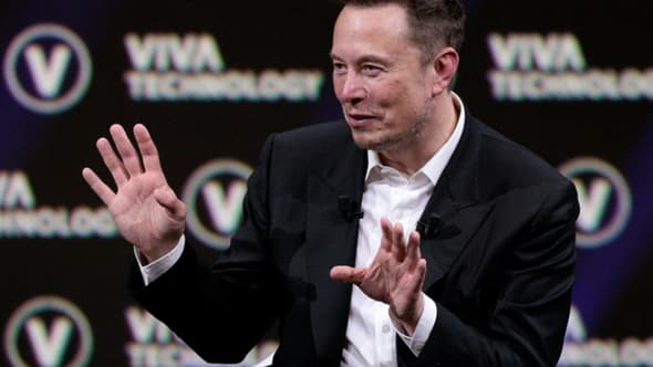 Elon Musk, patron de Tesla, SpaceX et Twitter, au salon Vivatech, le 16 juin 2023 à Paris