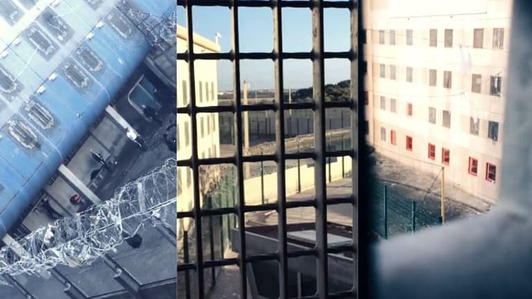 Des images captées par des détenus depuis la fenêtre de leur cellule.