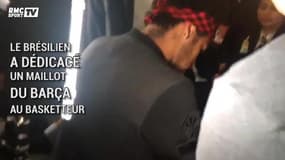 NBA: Neymar dédicace un maillot du Barça à Durant 