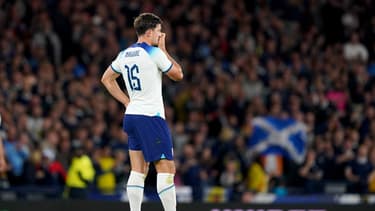 Harry Maguire après son but contre son camp lors d'Ecosse-Angleterre (1-3, qualifs Euro 2024), le 12 septembre 2023