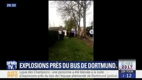 Les images du bus de Dortmund endommagé par des explosions