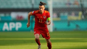 Le capitaine gallois Gareth Bale lors de son premier match à l'Euro contre la Suisse à Bakou le 12 juin 2021