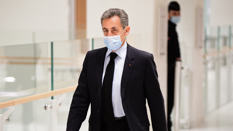 Nicolas Sarkozy, au tribunal judiciaire de Paris, le 8 décembre 2020.