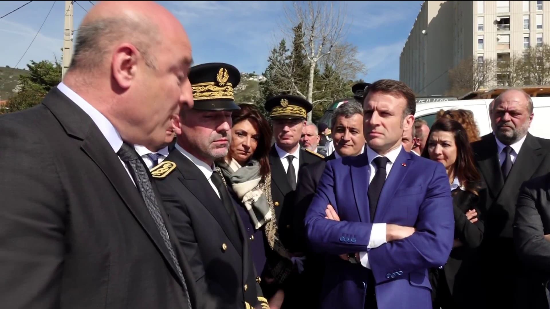 Lutte anti-drogue: Emmanuel Macron en visite surprise à Marseille