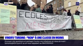 Mobilisation à Vindry-sur-Turdine contre la fermeture d'une classe à la rentrée
