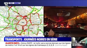 Trafic très perturbé en Île-de-France: 544 km de bouchons cumulés à 17h40
