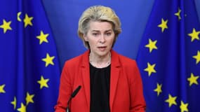La présidente de la Commission européenne Ursula von der Leyen, le 24 janvier 2022 à Bruxelles