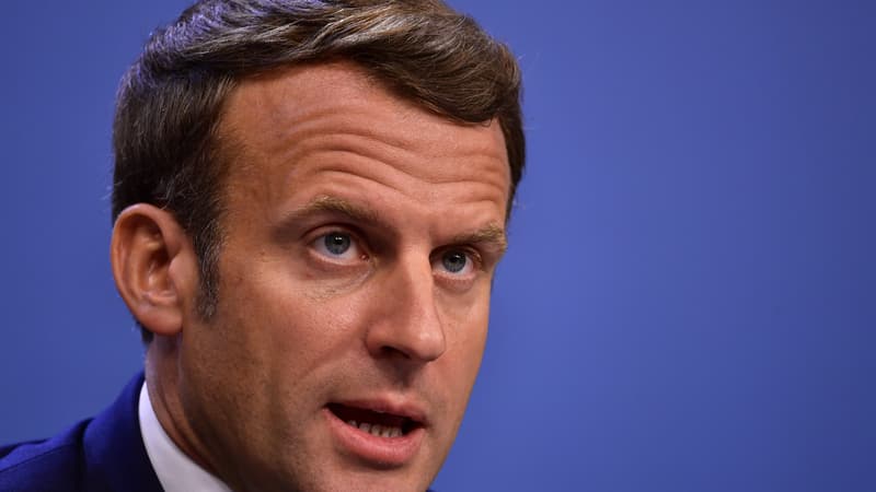 Emmanuel Macron à Bruxelles, le 21 juillet 2020.