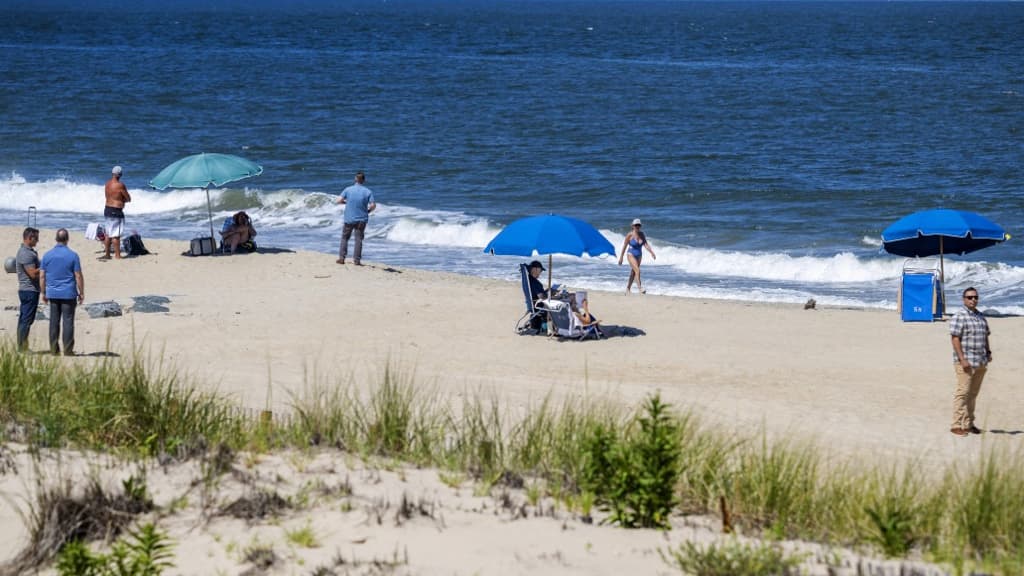 Joe Biden sur la plage de Rehoboth 