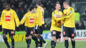 Les joueurs de l'US Quevilly