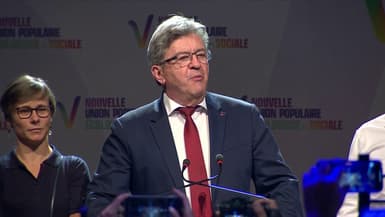 Jean-Luc Mélenchon ce dimanche soir à l'issue du second tour des législatives.