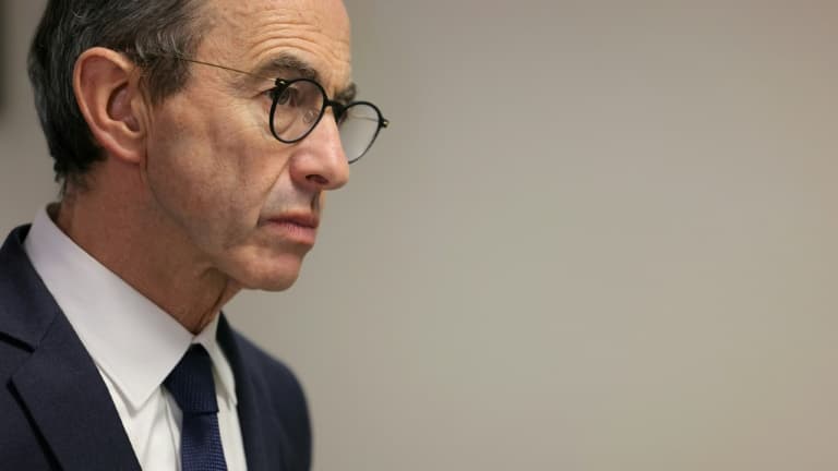 Le ministre de l'Intérieur Bruno Retailleau le 7 février 2025 à Lognes près de Paris