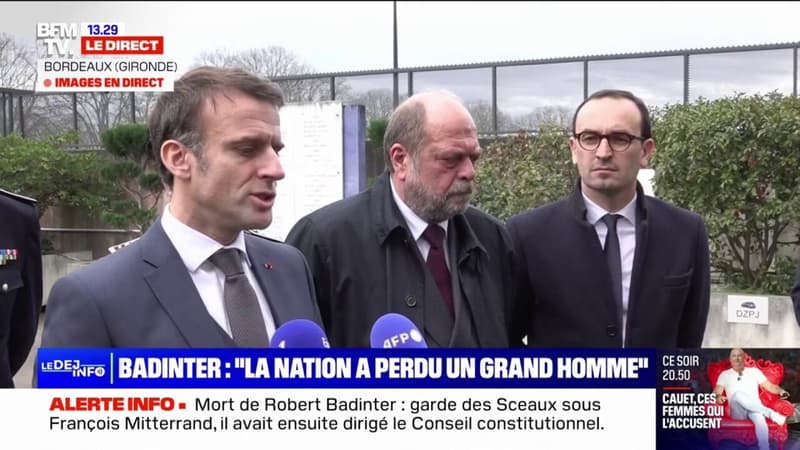 Emmanuel Macron sur Robert Badinter: 
