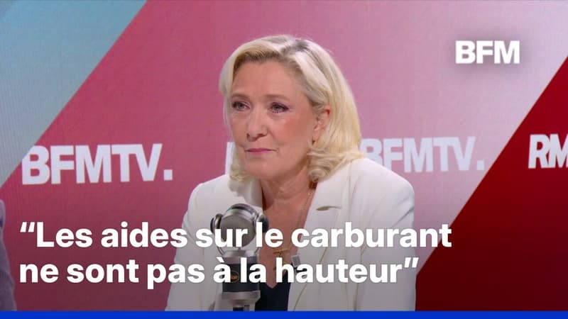 Marine Le Pen assure que les Français ''renoncent à se déplacer" en raison du prix des carburants