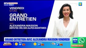 Alexandra Masson sera l'invitée de BFM Nice Côte d'Azur ce vendredi, envoyez-nous vos questions !