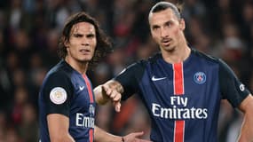 Edinson Cavani et Zlatan Ibrahimovic, le 4 octobre 2015