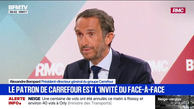Budget: "Tout ce qui affaiblit la compétitivité des entreprises est négatif pour la France" lance A. Bompard, le patron de Carrefour