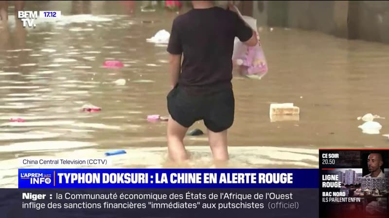 Menacée par le typhon Doksuri, la Chine en alerte rouge