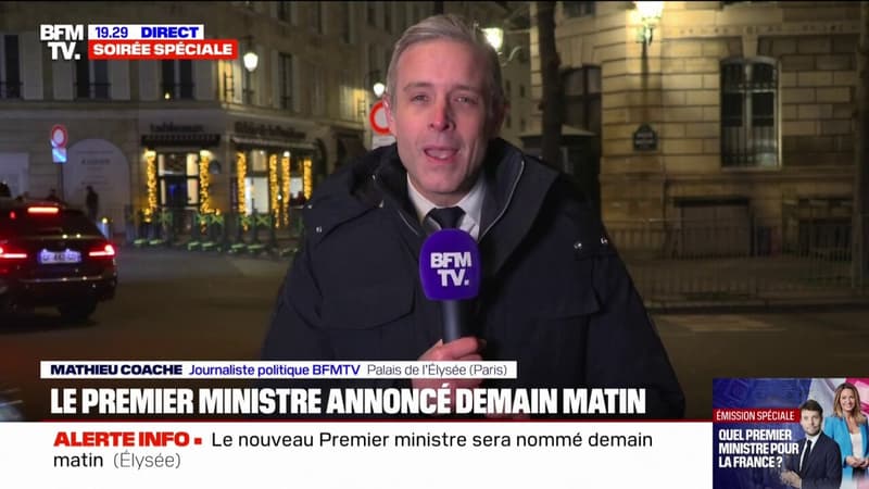 Le nouveau Premier ministre sera annoncé vendredi matin, indique l'Élysée