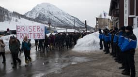 La Police aux frontières, à Montgenèvre, en 2018.