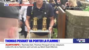 Briefing, selfie, arrivée de la flamme... Le relais s'apprête à débuter au Mont-Saint-Michel