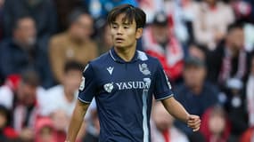 Takefusa Kubo avec la Real Sociedad, le 29 octobre 2023