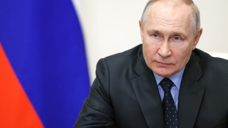Le président russe, Vladimir Poutine, le jeudi 29 février 2024 lors de son discours à la nation 