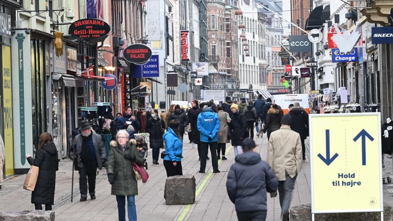 Une rue de Copenhague, en mars 2021.
