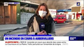 Un incendie en cours à Aubervilliers, le trafic du RER B en partie interrompu