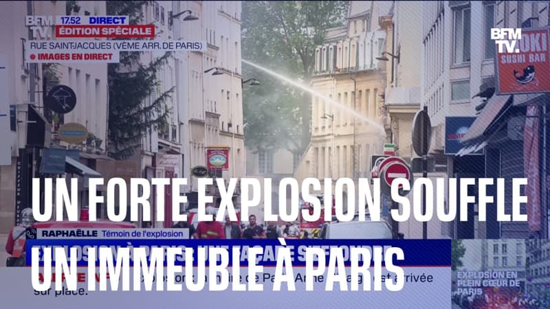 Une très forte explosion et des immeubles incendiés dans le 5ème arrondissement