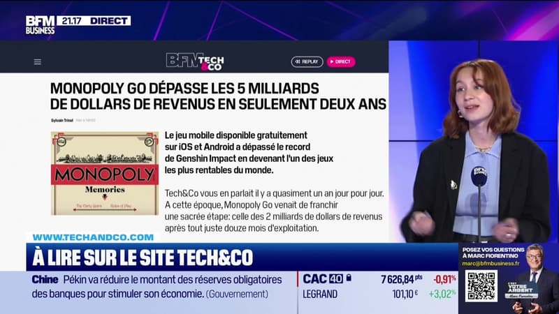 À lire sur le site Tech&Co : Monopoly GO dépasse les 5 milliards de dollars de revenus en seulement deux ans, par Salomé Ferraris - 07/05