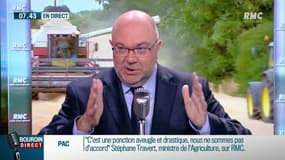 "On va passer de 408 milliards d'euros pour descendre à 364 milliards... Ce n'est pas normal à l'heure où on demande des efforts à nos agriculteurs"