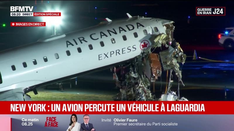 États-Unis: l'aéroport de LaGuardia à New York fermé en "urgence" après une collision entre un avion et un véhicule