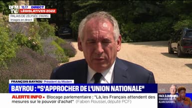 François Bayrou: "J'ai dit au président qu'il faut s'approcher de l'union nationale"