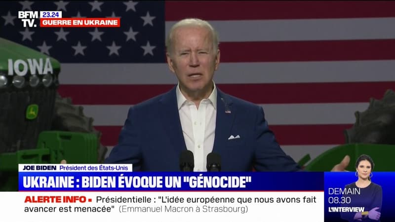 Guerre en Ukraine: Joe Biden évoque un 