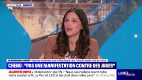 Meeting RN: pour Eléonore Caroit (Ensemble), "ils sont en train de jouer la rue contre la justice"