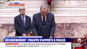  Richard Ferrand, président de l'Assemblée nationale, ouvre la séance consacrée au déconfinement