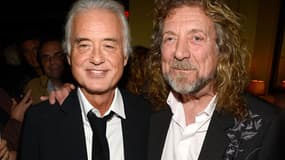 Jimmy Page et Robert Plant, du groupe Led Zeppelin, en 2012, à New York. 