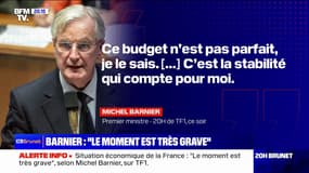 Michel Barnier: "Ce budget n'est pas parfait, je le sais (…) C'est la stabilité qui compte pour moi"