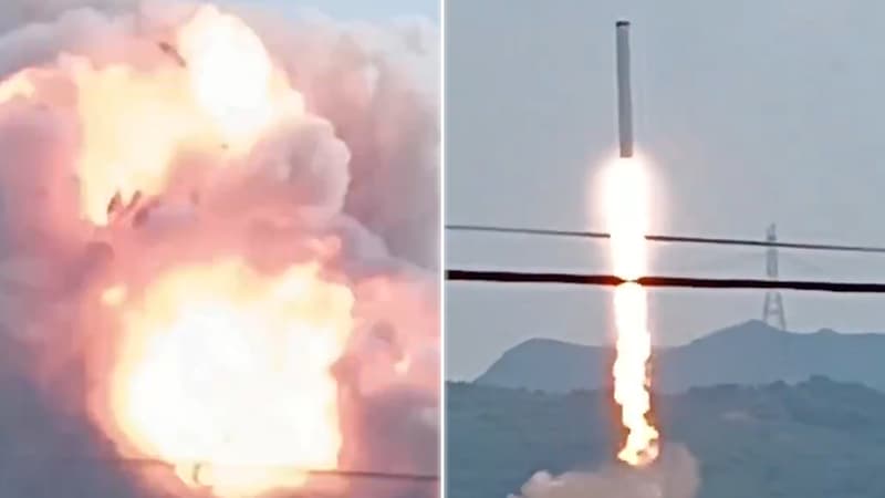 Chine: les images de la fusée qui s'est écrasée près d'une ville après un décollage accidentel