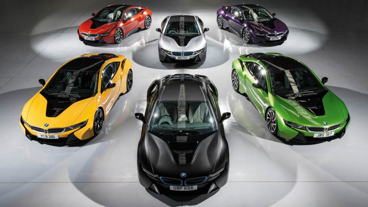 Java Green, Speed Yellow, Solar Orange ou encore Twilight Purple Pearl, voilà quelques-unes des 8 nouvelles teintes de la i8, disponibles uniquement en Grande-Bretagne. Java Green, Speed Yellow, Solar Orange ou encore Twilight Purple Pearl, voilà quelques-unes des 8 nouvelles teintes de la i8, disponibles uniquement en Grande-Bretagne.