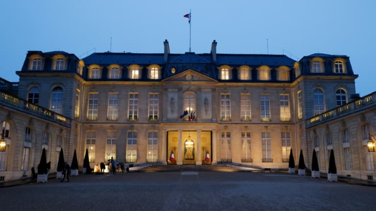 Le palais de l'Elysée, le 10 mars 2021 à Paris
