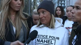La mère de Nahel, à l'issue d'un rassemblement le dimanche 19 novembre à Nanterre.