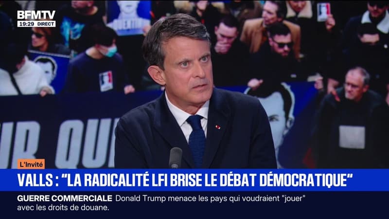 "Je suis inquiet pour la démocratie", déclare l'ancien Premier ministre, Manuel Valls