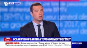 Jordan Bardella sur les migrants à bord de l'Ocean Viking: "Les secourir oui, les accueillir non"