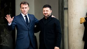 Emmanuel Macron et Volodymyr Zelensky au palais de l'Élysée le 17 novembre 2025. (Photo d'archive)