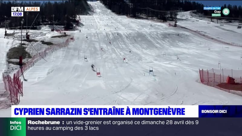 Montgenèvre: Cyprien Sarrazin à l'entraînement avant la fermeture de la station