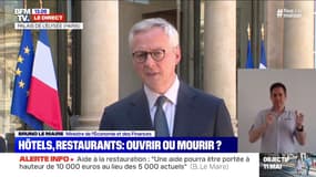 Hôtels, restaurants: Bruno Le Maire annonce la "mise à disposition d'un fond d'investissement" sur le long terme