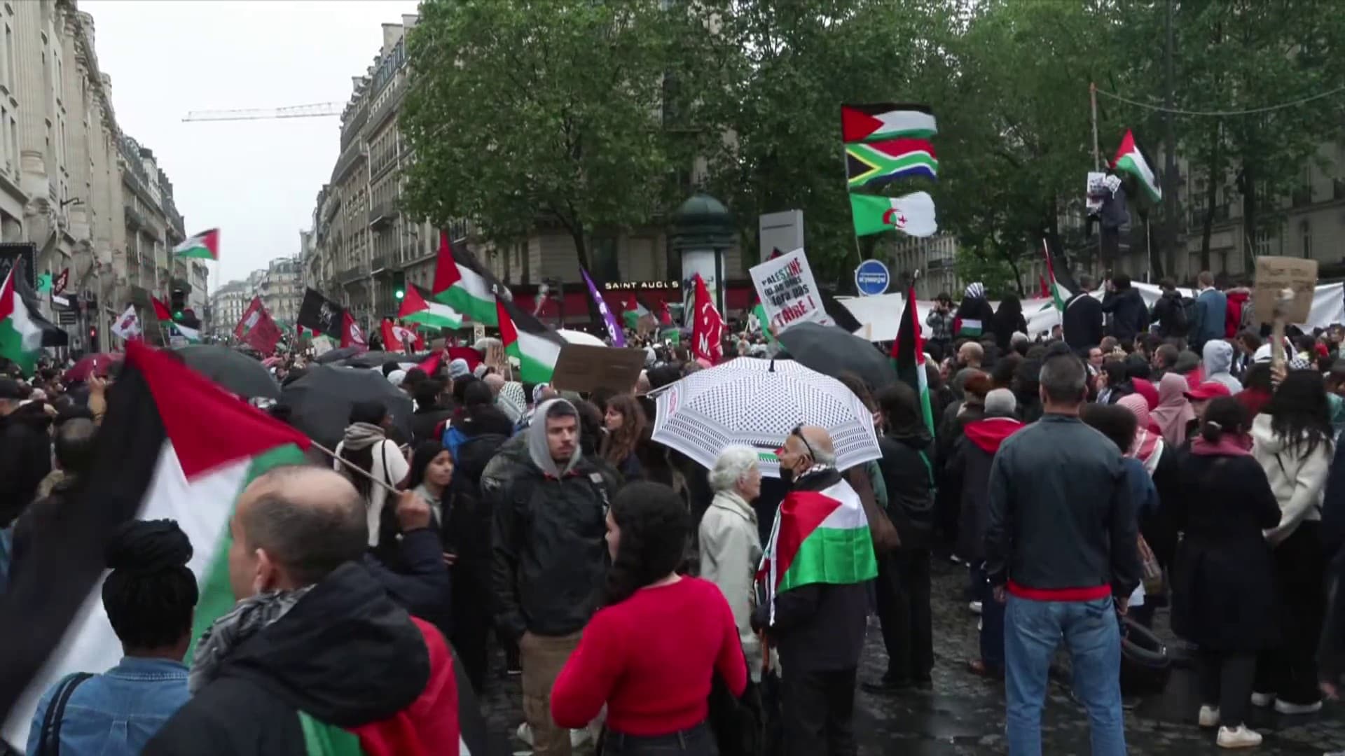 Una manifestación pro Palestina en París este miércoles por la noche